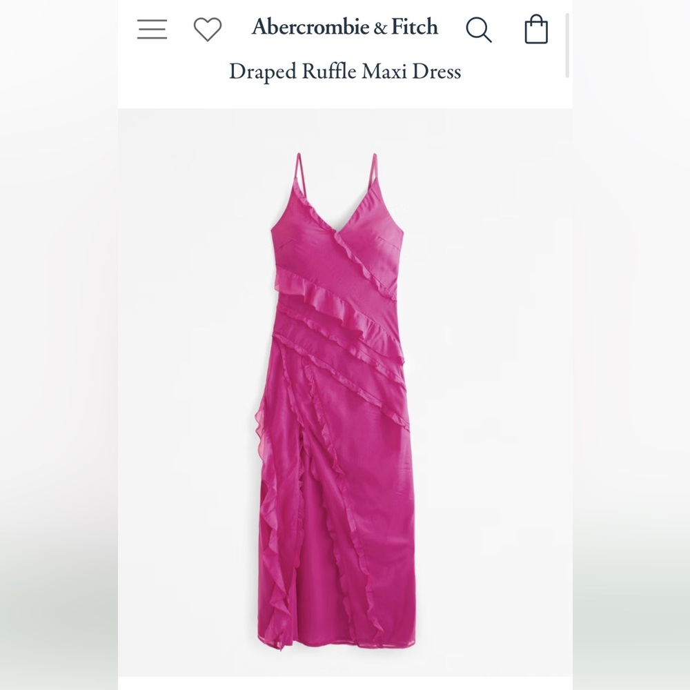 Abercrombie Draped Ruffle Maxi Dress New With Tags
